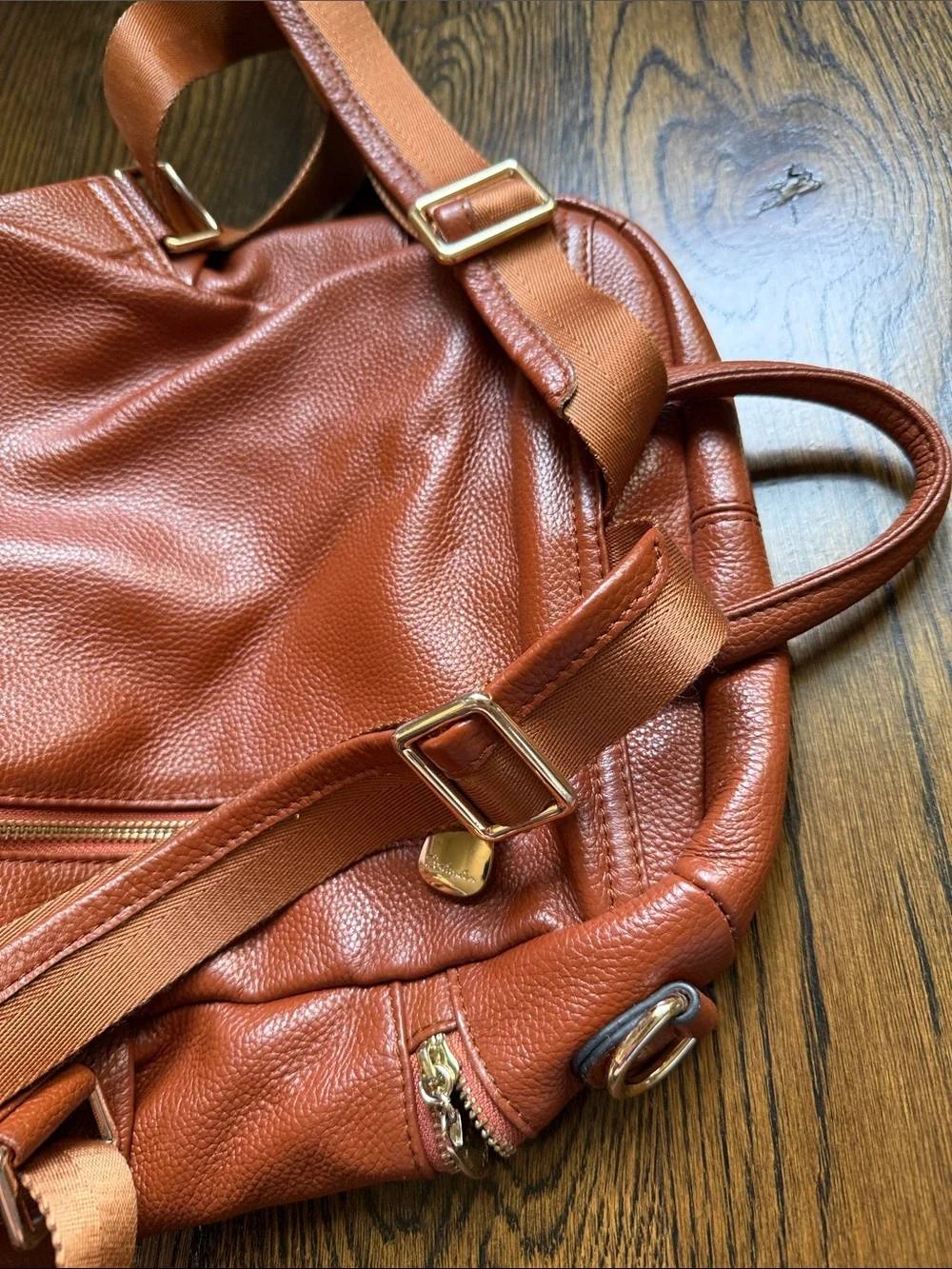 bostanten leather backpack purse